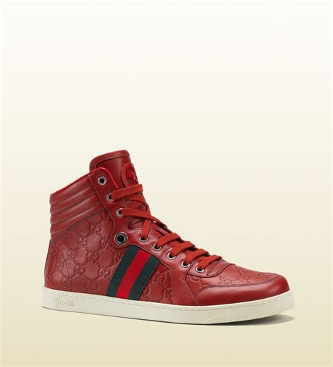 black and red gucci high tops|Gucci high tops men's.